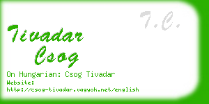 tivadar csog business card